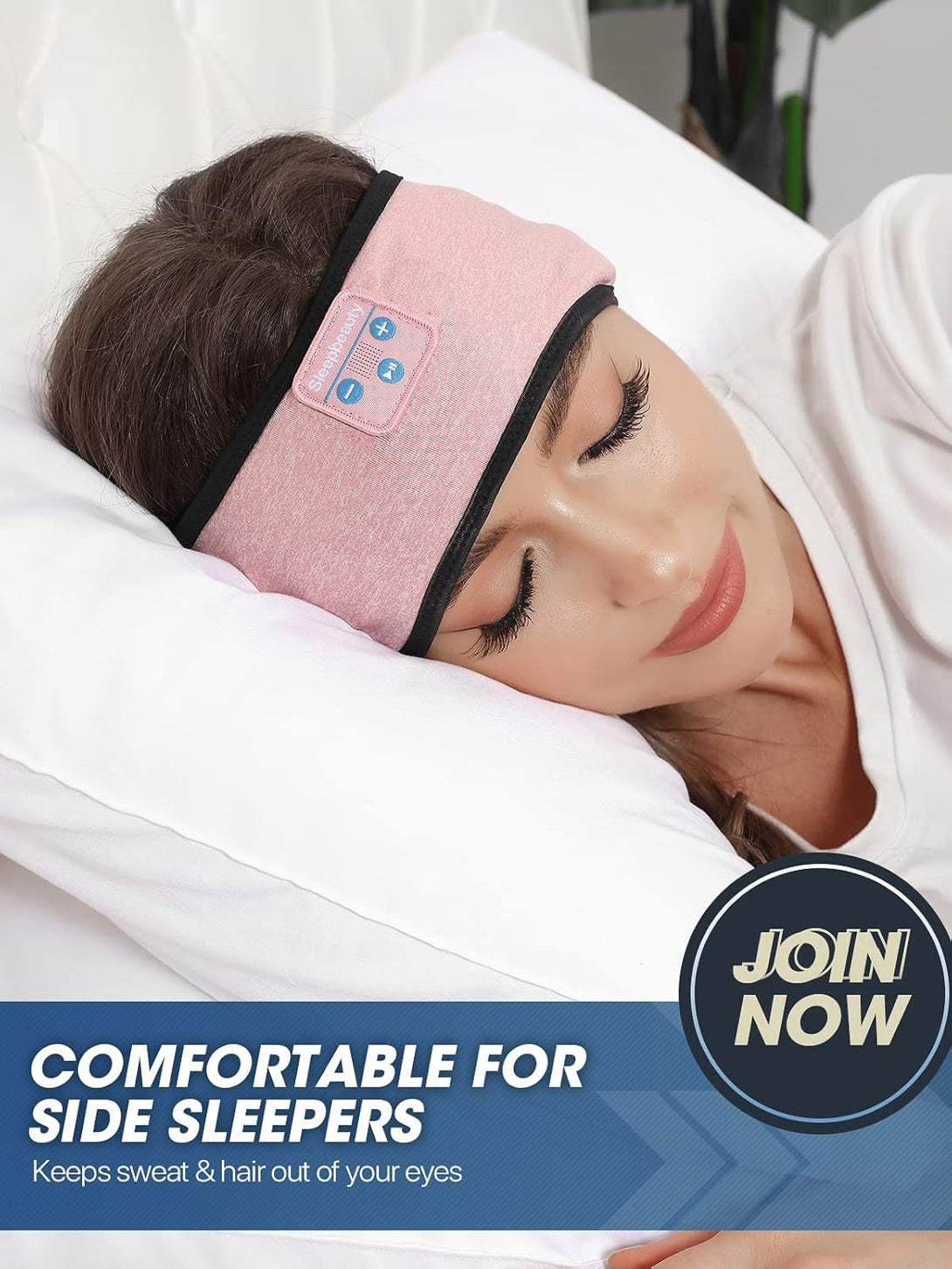 Sleep-Headphones-Wireless-Bluetooth-Headband - Comfy Sleeping Eye Mask Headphones Headset, Sport Headband Earbuds Electronics Tech Gadgets Christmas Birthday Gifts for Women Men Running