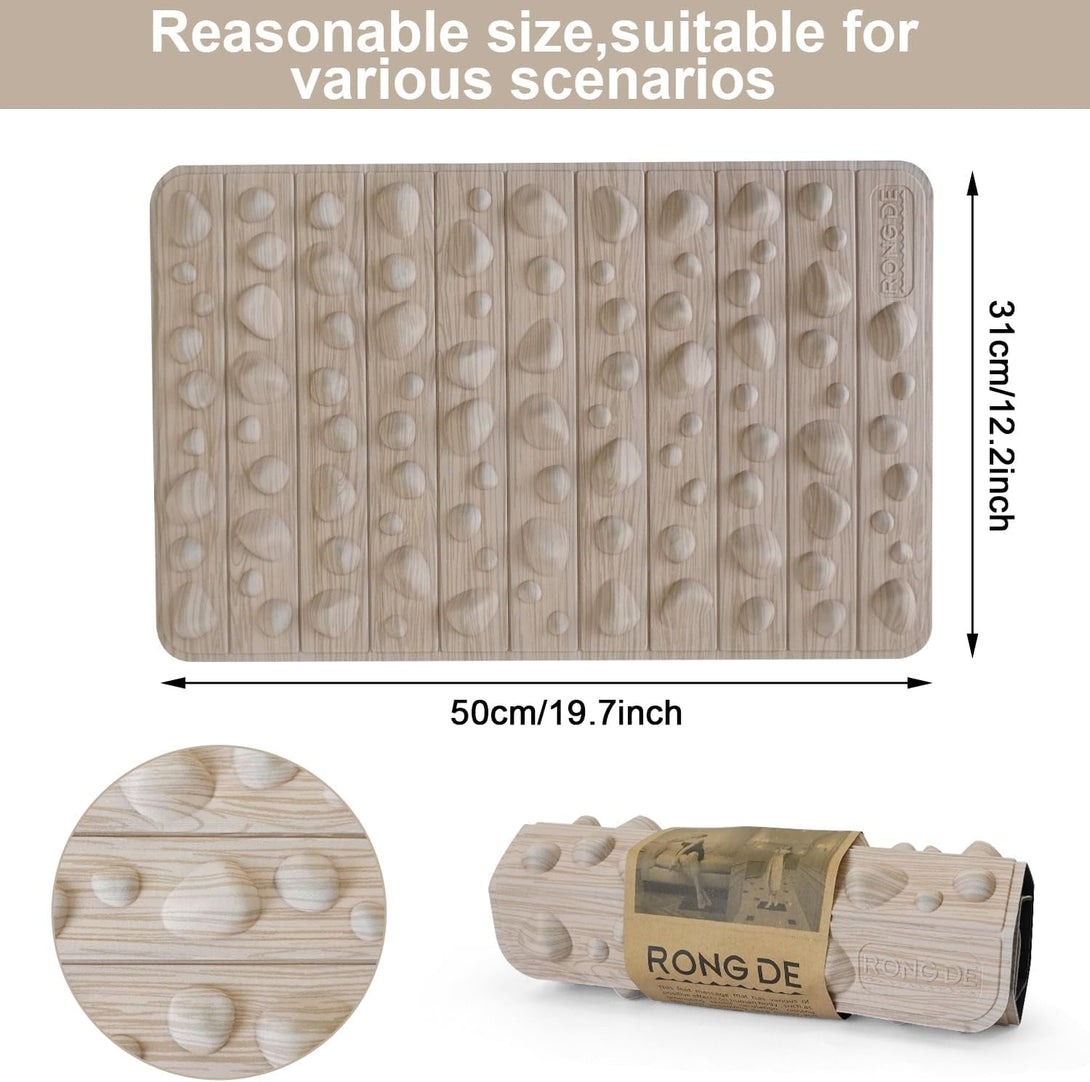 Foot Acupressure Mat and File, Foot Massage Mat anti Fatigue Standing Desk Office Reflexology for Bathroom Offic Yoga Travel Acupressure Tool Sensory Pad 20”X 12”