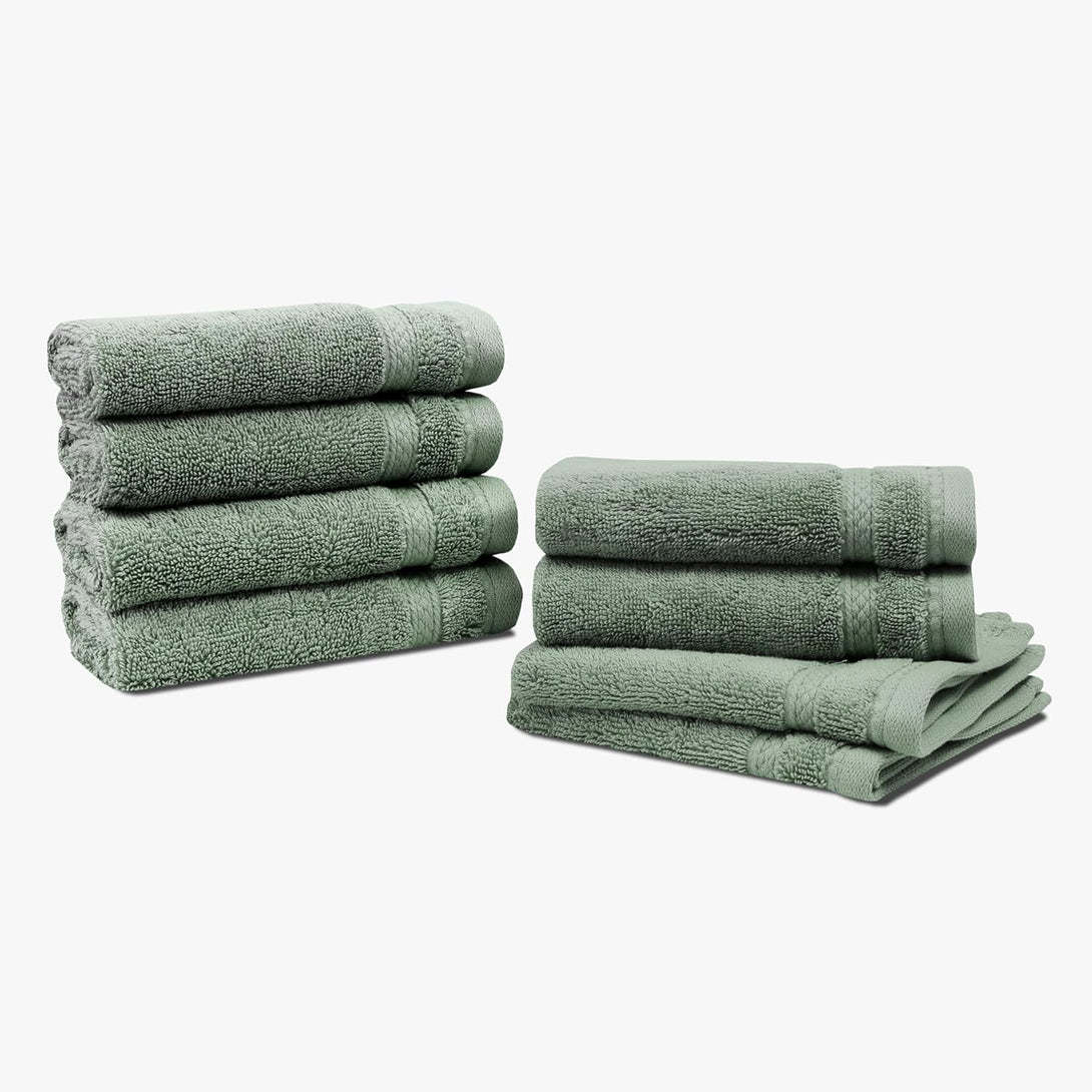 1888 Mills 625 GSM Premium 100% Cotton Washcloths – Pack of 8 Luxury Washcloth Set, Highly Absorbent & Quick-Dry – Plush, Luxurious Feel for Face, Bath, and Spa – Durable & Long-Lasting
