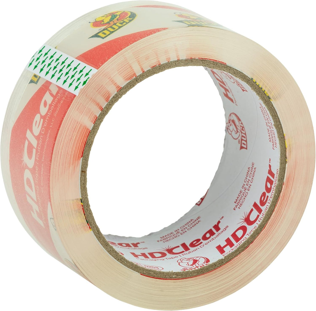 Duck HD Clear Packing Tape - 6 Rolls, 328 Yards Heavy Duty Packaging for Shipping, Mailing, Moving & Storage Clear, Strong Refills Boxes 1.88 In. X 54.6 Yd. (441962)