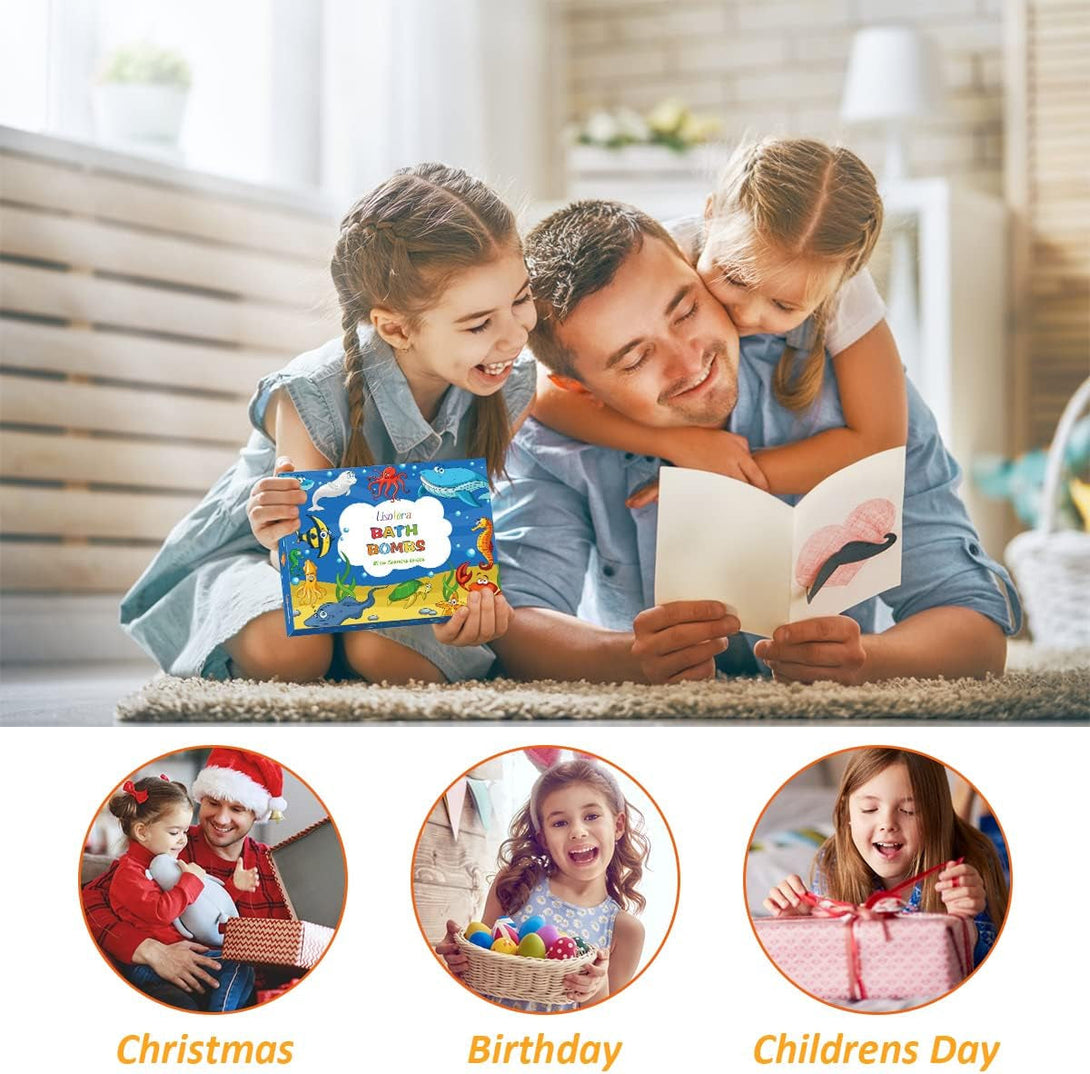 Bath Bombs for Kids with Surprise inside - 12Pcs Kids Bubble Bath Fizzies with Sea Animal Toys, Gentle Safe for Skin Moisturize. Birthday Christmas Gifts for Boys Girls