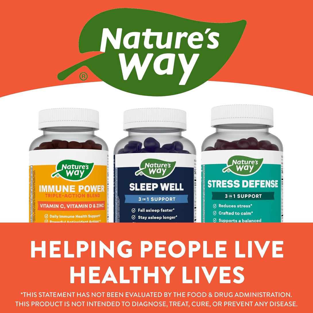 Nature'S Way Immune Power, Triple Action Immune Support Blend*, Vitamins C and D, Zinc, Strawberry-Orange Flavored, 90 Gummies