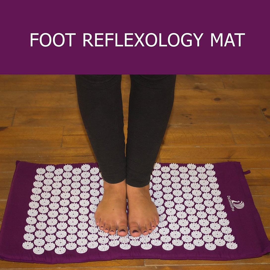 Acupressure Mat & Pillow Set - Acupressure Therapy for Back and Neck Pain Relief, Sciatica, and Pressure Point Aches Ideal Acupuncture Mat for Sleeping Aid & Recovery