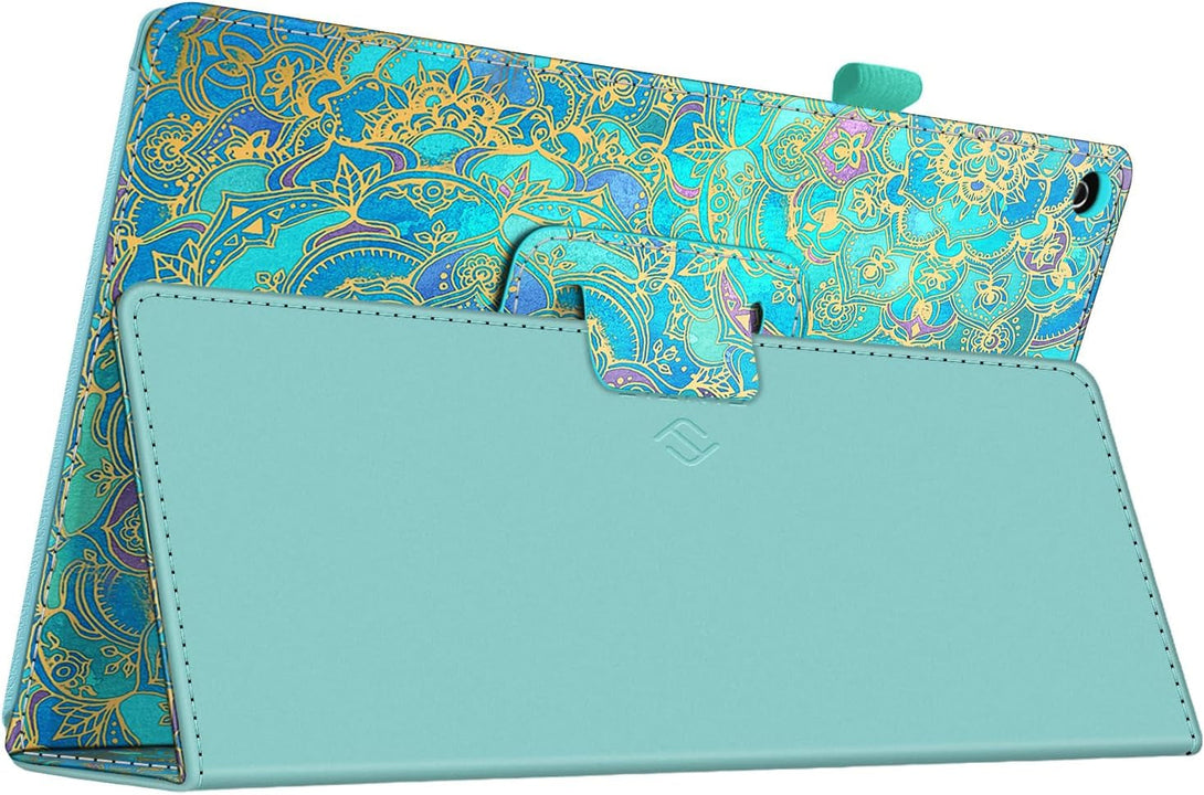 Fintie Folio Case for Amazon Fire HD 10 Tablet (Compatible with 7Th and 9Th Generations, 2017 and 2019 Releases) - Premium PU Leather Slim Fit Stand Cover with Auto Wake/Sleep, Shades of Blue