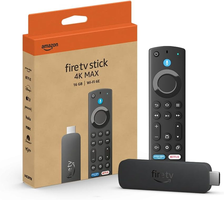 Amazon Fire TV Stick 4K Max Streaming Device (Newest Model) Supports Wi-Fi 6E, Free & Live TV without Cable or Satellite