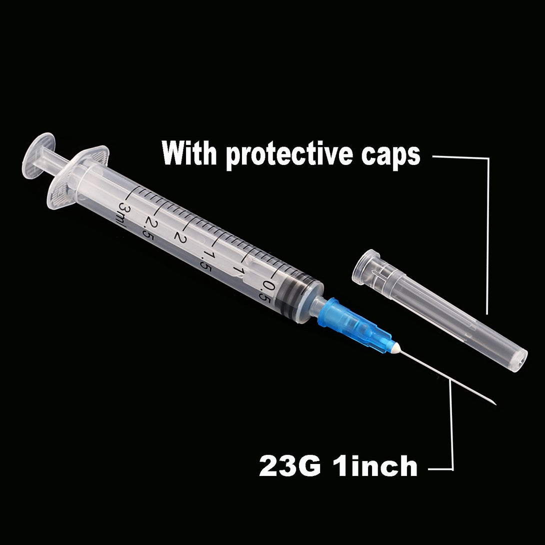 50Pack 3Ml/Cc with 23 G 1” Safety Luer-Slip Individually Wrapped