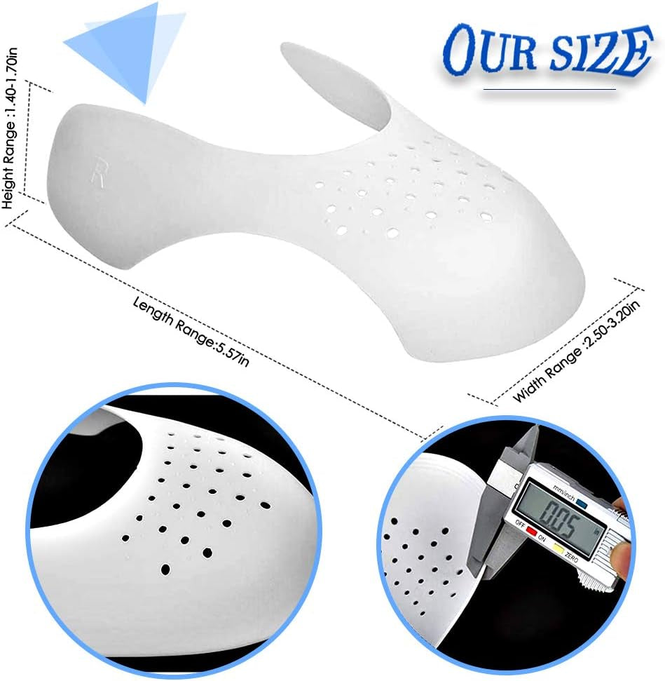 Madala 2 Pair Crease Protector for Air Force Shoes, Sneaker Shoes Protectors, Crease Guards anti Crease Shoes Protector, anti Wrinkle Shoes Crease Protector, No Crease Shoe Inserts for Men'S 7.5-12