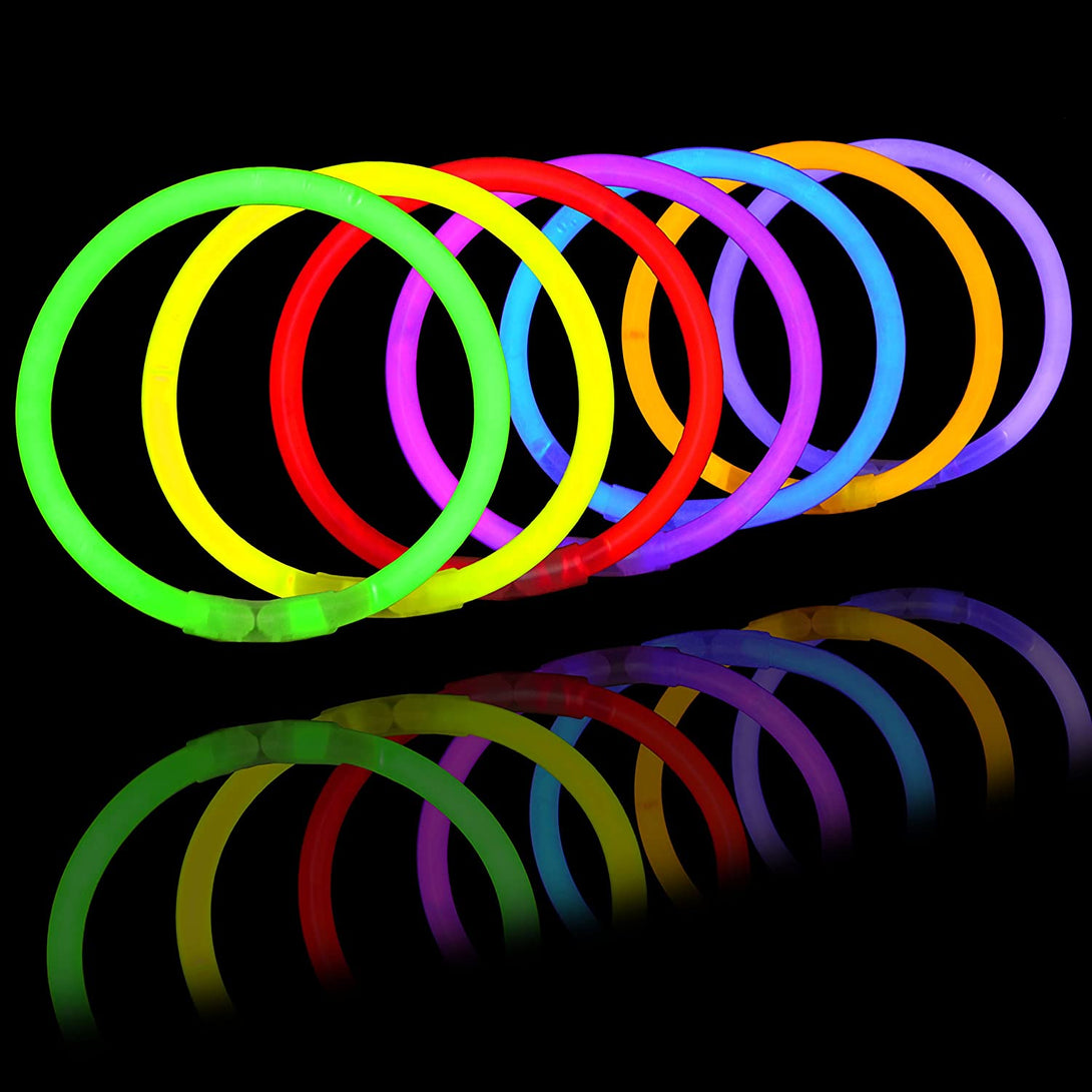 JOYIN 144 Pcs Glow Sticks Bulk 8" Glowsticks, Party Favor Glow Stick Bracelets Necklaces, Glow in the Dark Party Favors, Easter, Christmas, Halloween Party Supplies Pack