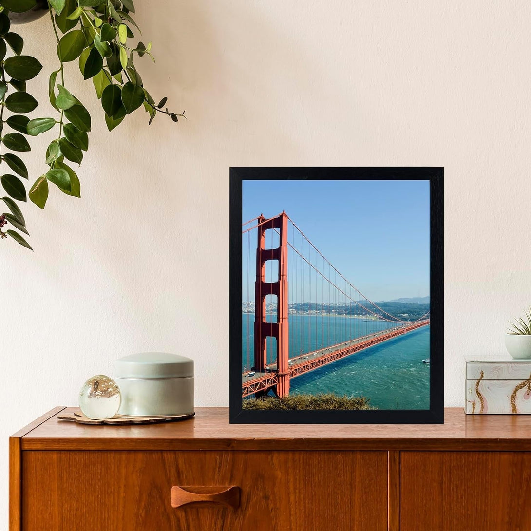 9X11 Inch Picture Frame Black for Wall Hanging or Tabletop, Poster Frame Wall Gallery Photo Frame with Shatter Resistant Plexiglas, Black