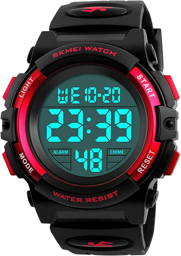 Cofuo Kids Digital Sports Watch for Boys Girls, Boy Waterproof Casual Electronic Analog Quartz 7 Colorful Led Watches with Alarm Stopwatch Silicone Band Luminous Wristatches