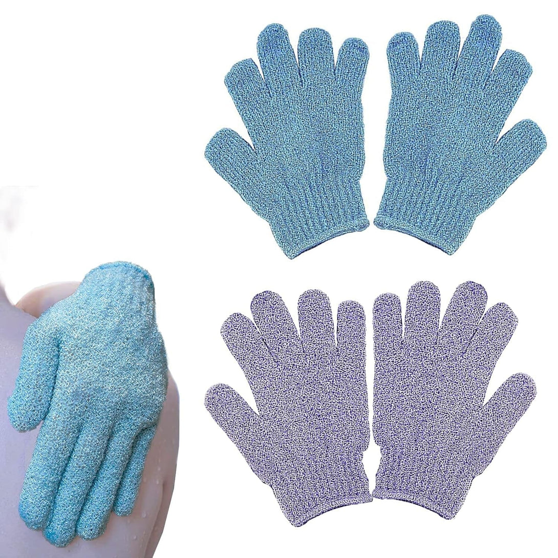 8 PCS ROTOPATA Deep Exfoliating Gloves Mitt with Hanging Loop for Shower, Spa, Body Scrubs, Dead Skin Cell Remover Bathing Accessories