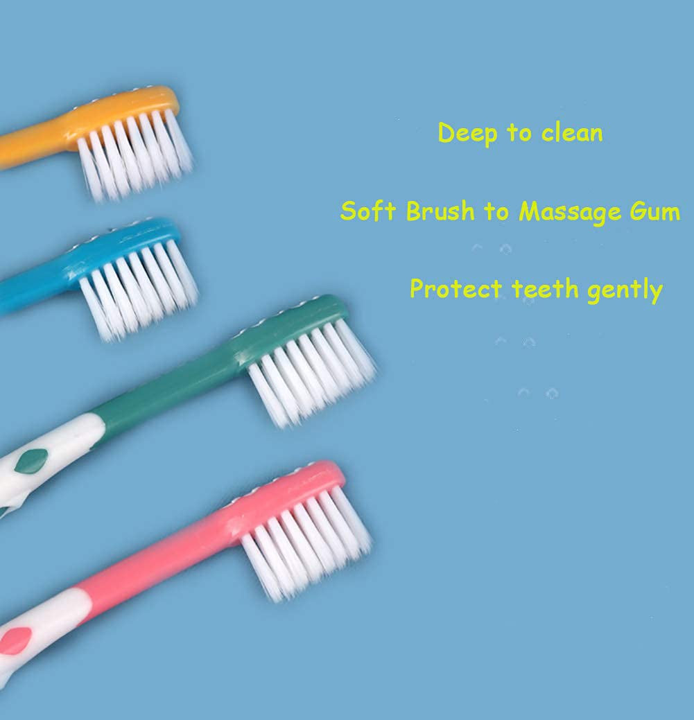 8 Packs Kids Toothbrushes, Extra Soft Lovely Little Deer Toothbrush for Kids 2-8 Years (Pink&Orange&Blue&Green)