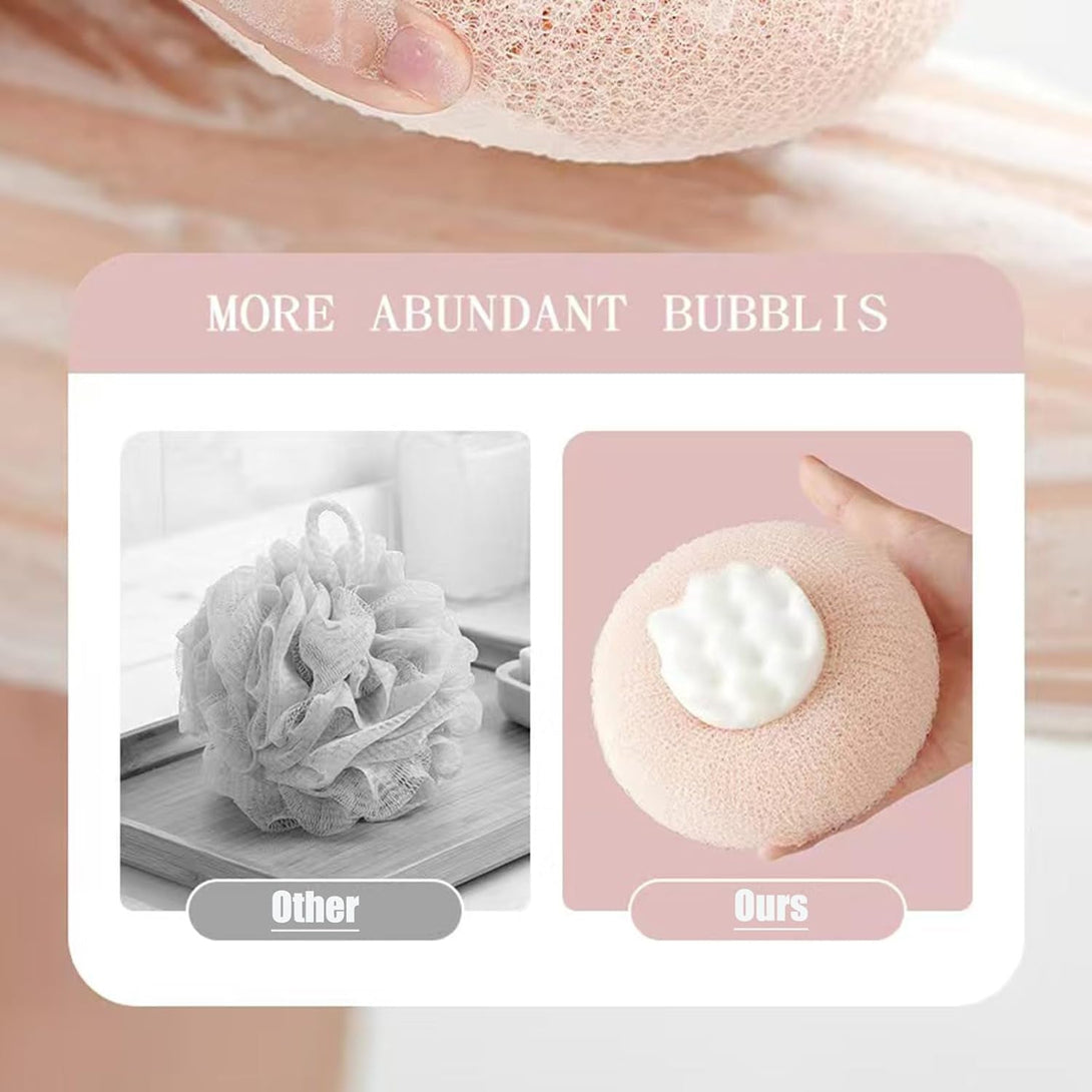 Super Soft Sunflower Suction Cup Bath Ball, 2025 Upgraded 2-In-1 Sunflower Ball Exfoliating Bath Sponge Cleaning Brush, Mesh Shower Body Sponge Accessories for Women, Men Shower (4 Color)