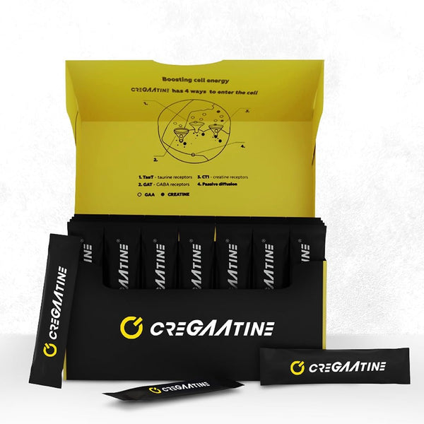 Micronized Creatine Monohydrate + GAA | Increase Strength, No Water Retention | Boosts Memory & Focus | Single-Serve Packets | 60 Sachets, 30 Servings | for Men & Women