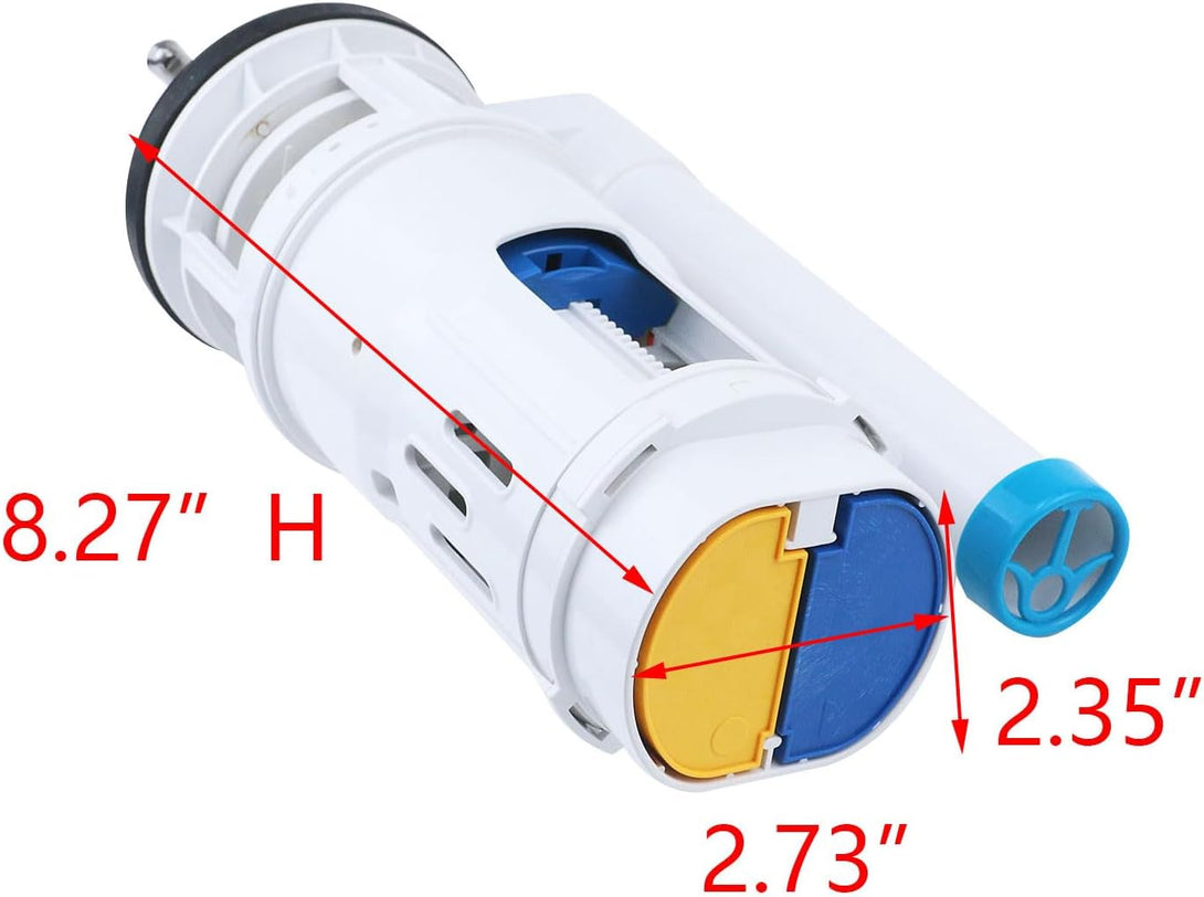 T Tulead Toilet Dual Flush Valve,Fill Valve,Push Button,Toilet Repair Kit 210Mm Height, for 255-305Mm Toilet Tank, for Ceramic Hole Dia, 65-70Mm