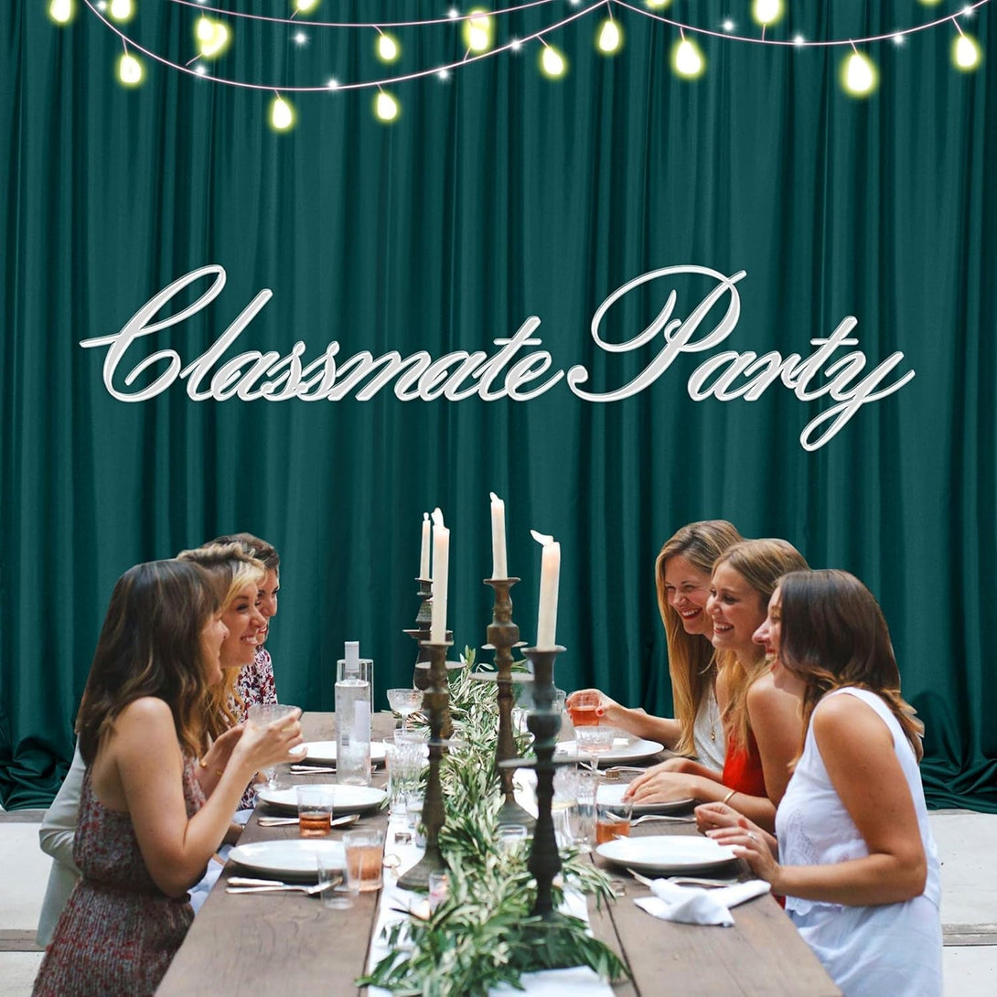 MEETSKY Hunter Green Backdrop Curtains for Parties Wedding Curtains Rod Pocket Green Photo Curtains Backdrop Sliding Drapes Backdrop Curtains for Birthday Party Photography, 5Ft X 7Ft, 2 Panels