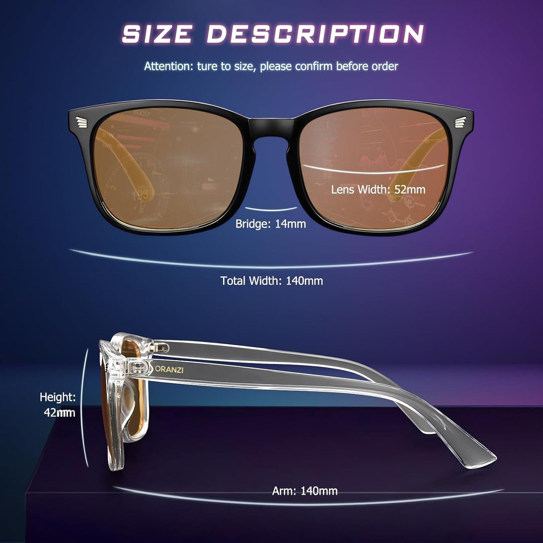 2 Pack Blue Light Gaming Glasses Men Woman, Computer Gaming Glasses Men Blue Light Filtering Anti-Fatigue & Eye Strain
