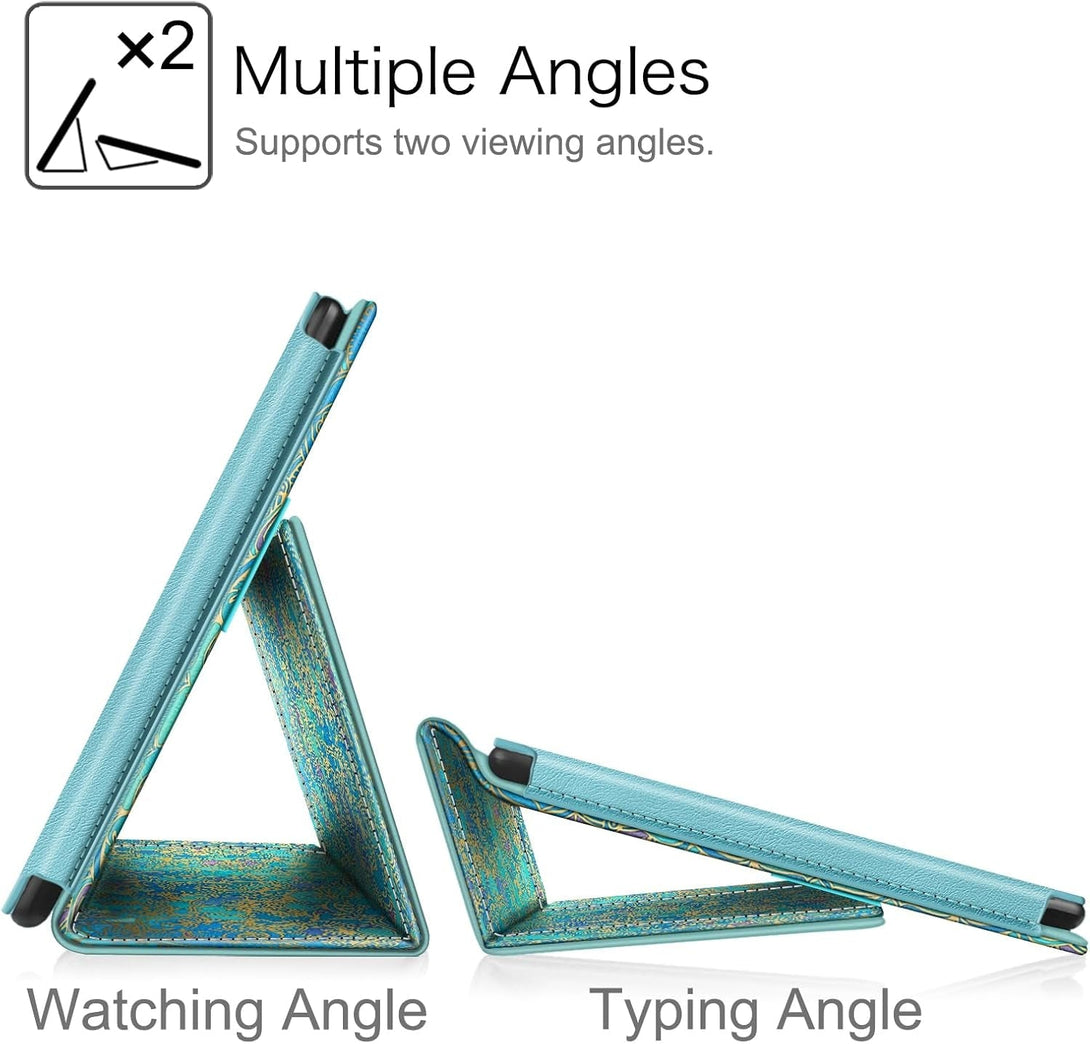 Fintie Folio Case for Amazon Fire HD 10 Tablet (Compatible with 7Th and 9Th Generations, 2017 and 2019 Releases) - Premium PU Leather Slim Fit Stand Cover with Auto Wake/Sleep, Shades of Blue