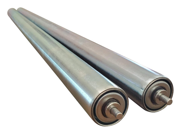 Ultimation Heavy Duty Conveyor Rollers-Galvanized Steel Gravity Roller, 36" between Frame, 1.5" Diameter, Durable Steel Rollers for Conveyor Systems and Industrial Applications -2-Pack