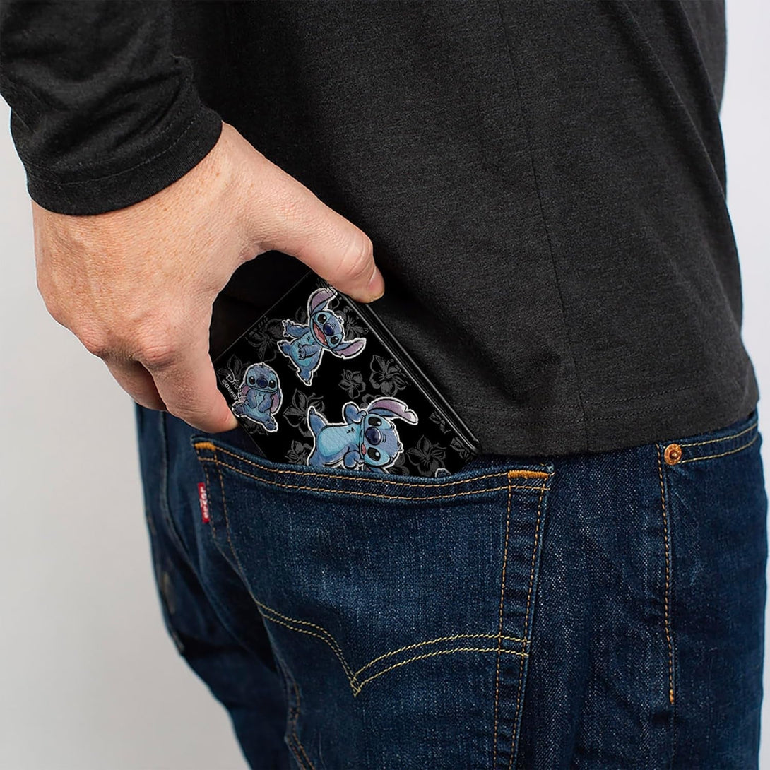 Buckle-Down Men'S PU Bifold Wallet, Multicolor, Standard Size