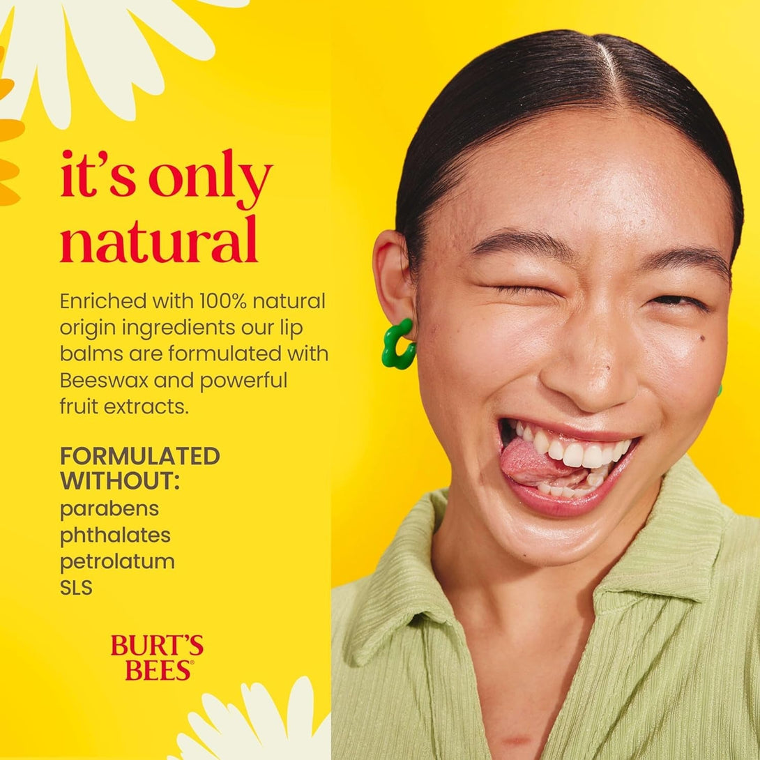 Burt'S Bees Lip Balm - Original Beeswax, Lip Moisturizer with Responsibly Sourced Beeswax, Tint-Free, Natural Origin Conditioning Treatment, 2 Tubes, 0.15 Oz.