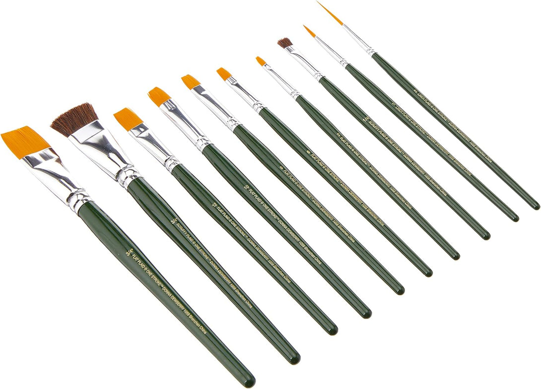 Folkart One Stroke One Stroke Brush Set, 1059 (10-Pack),Small