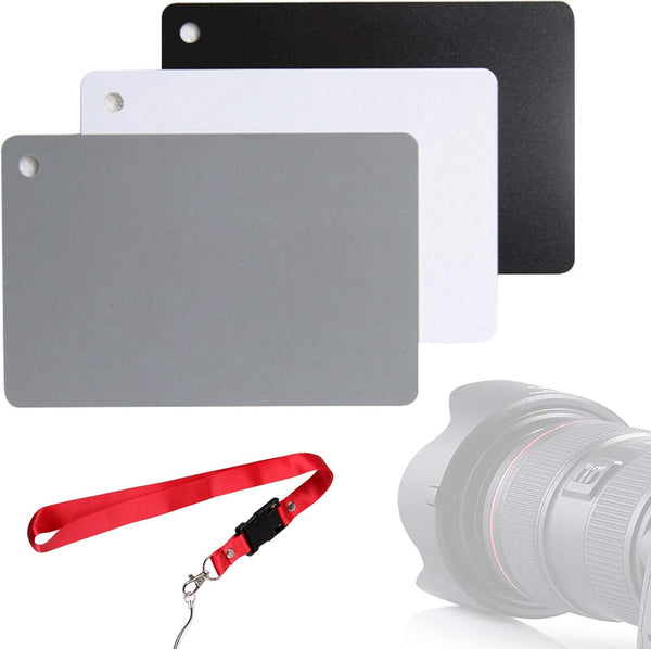 Grey Card White Balance Card 18% Exposure Photography Card Custom Color Calibration Dslr/Slr/Evil Camera Checker for Digital Photography Video (3.35" X 2.2")