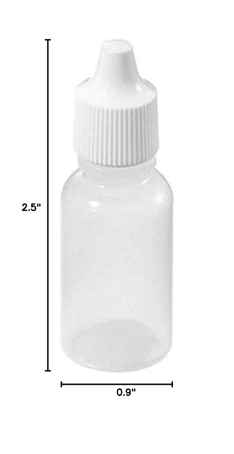 10PCS 15Ml Empty Plastic Dropper Bottle Squeezable Eye Liquid Dropper Bottles Small Dropper