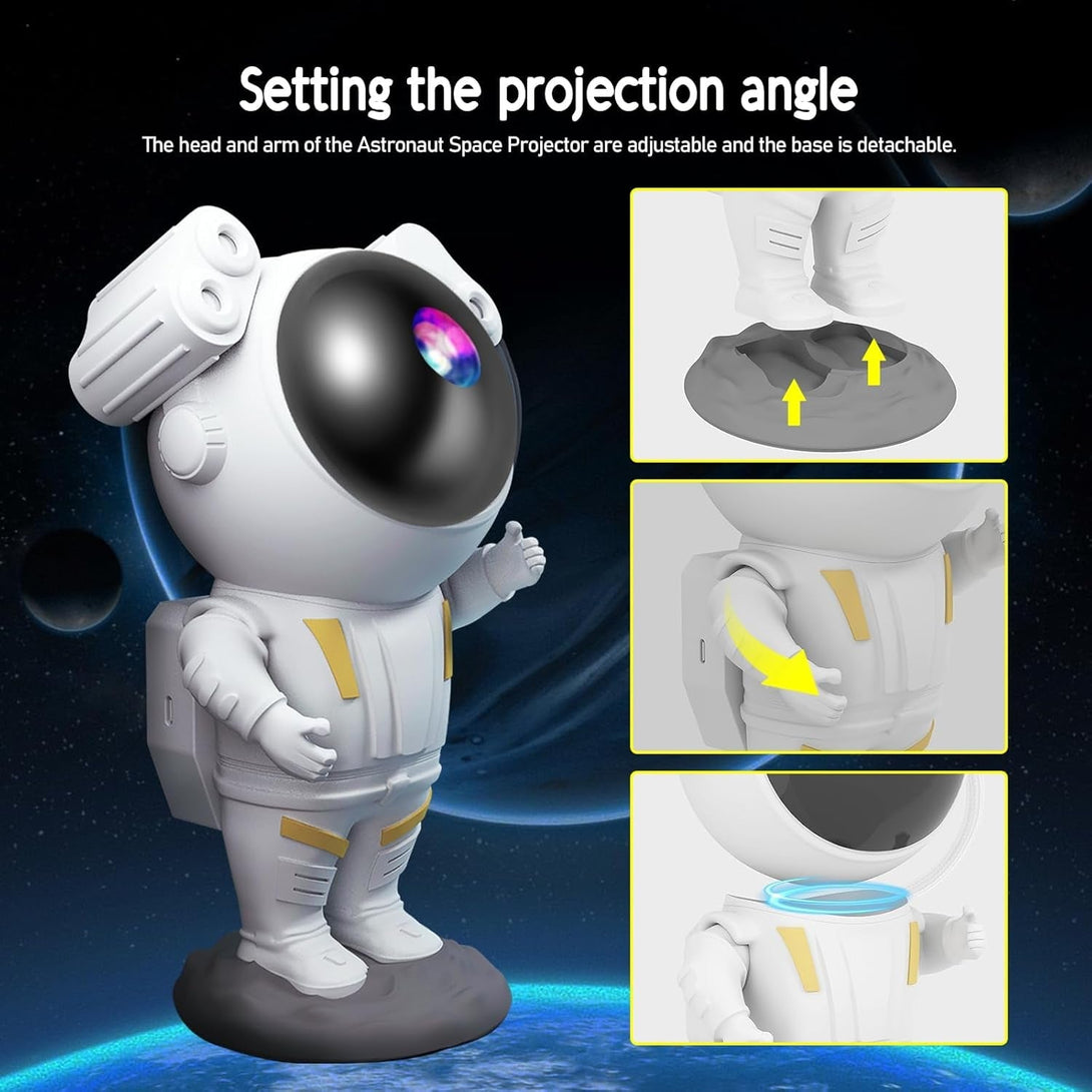 Astronaut Galaxy Projector - Starry Sky Night Light with Timer and Remote Control, Perfect for Bedroom and Ceiling, Great Gift for Kids and Adults