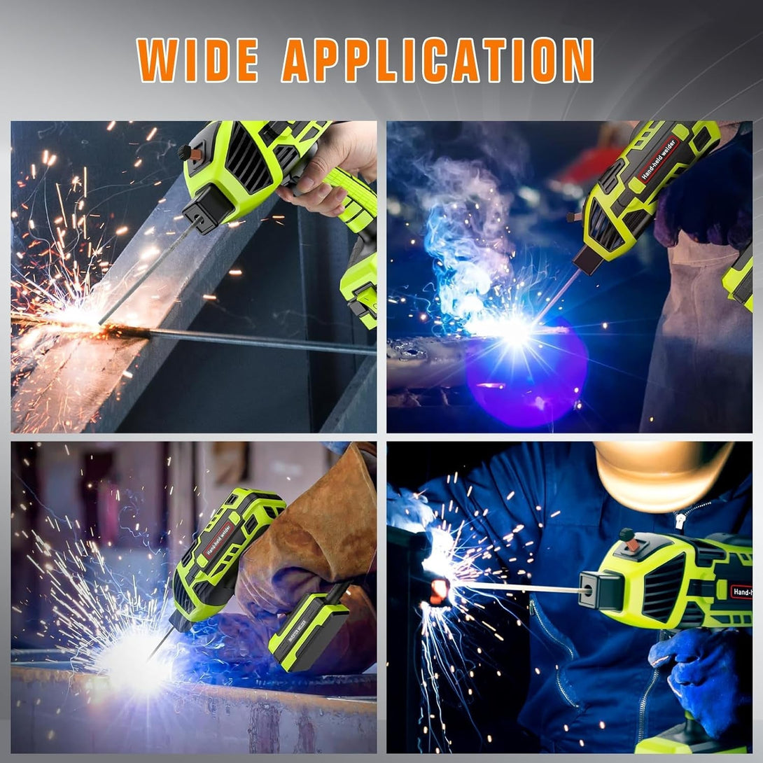110V 120Amp Welding Machine Handheld Portable ARC Welder Gun Hand Held Welder Machine with Digital Display IGBT Inverter 6 Variable Current Adjustment for 1/16''-1/8'' Welding Rods, Green