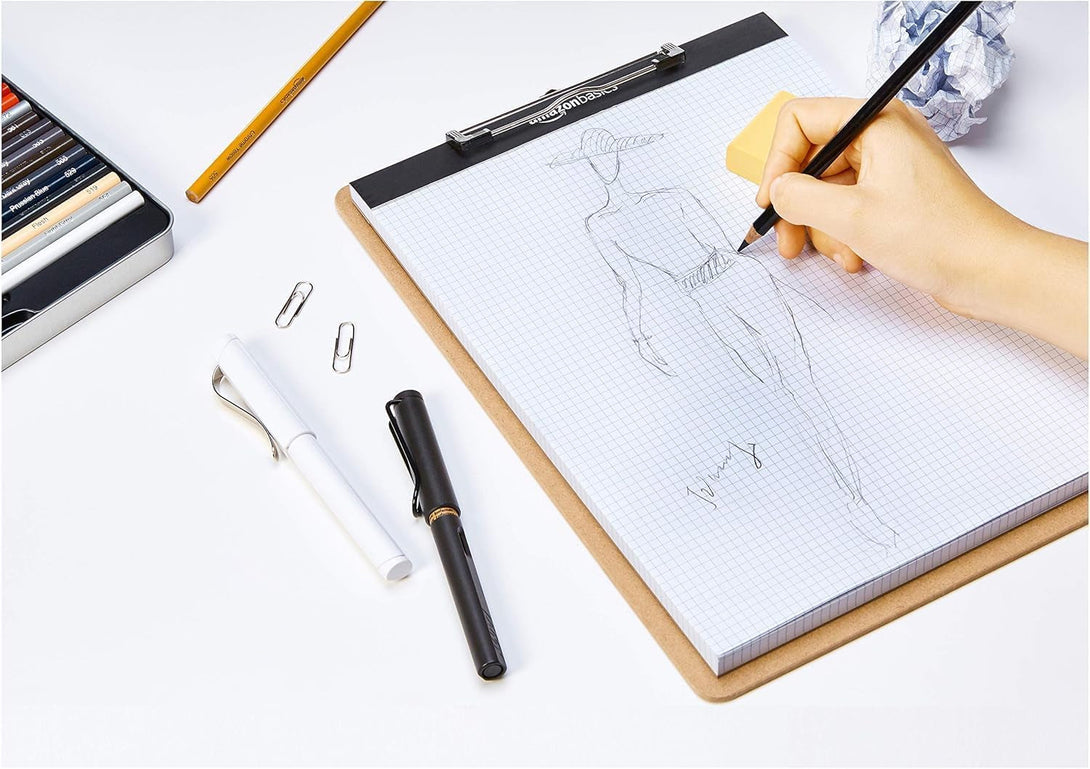 Amazon Basics Hardboard Office Clipboard, 6-Pack, Brown