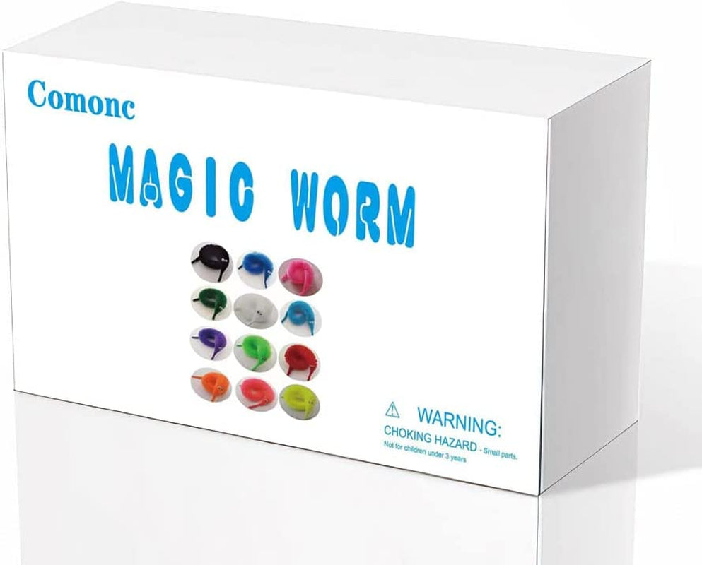 60 Pcs Magic Twisty Worm Wiggly Fuzzy Worms on a String Toys for Party Supplies,12 Colors…