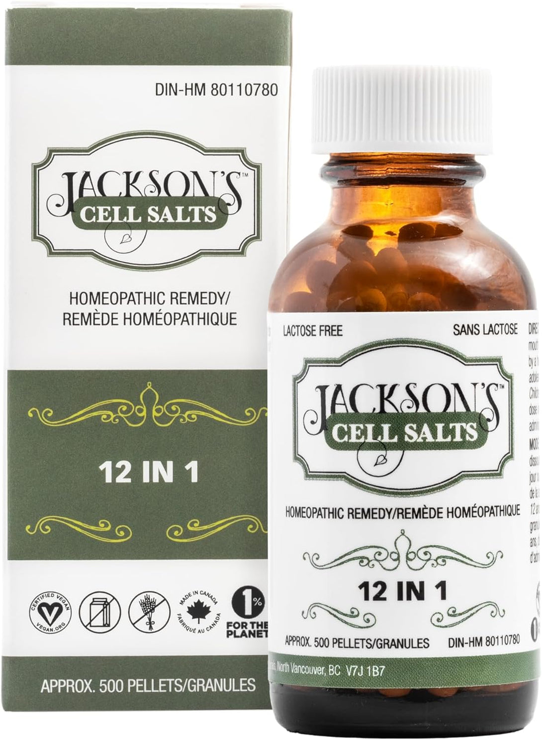 Jackson’S 12-In-1 Cell Salt (500 Pellets of Size 30) – Certified Vegan, Lactose-Free All 12 Cell Salt Combination