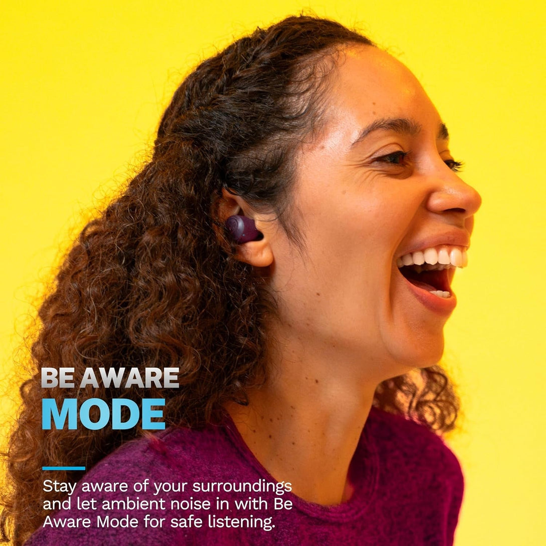 Jlab Go Pop+ True Wireless Bluetooth Earbuds & Charging Case - Violet, App Support, Dual Connect, IPX4 Sweat Resistance, Bluetooth 5 Connection, 3 EQ Sound Settings Signature, Balanced, Bass Boost