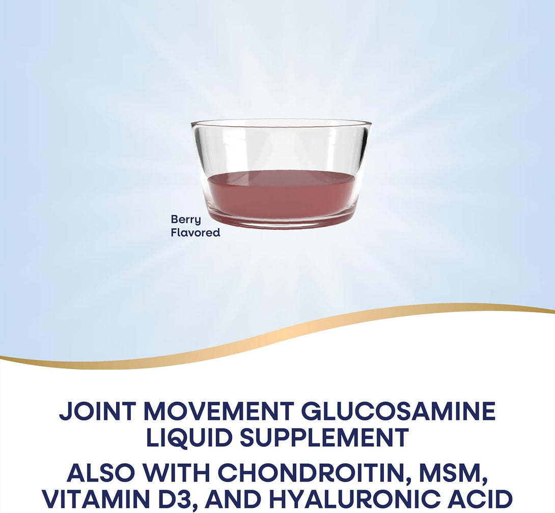 Nature'S Way Joint Movement Glucosamine Fast Absorbing Liquid, Ultra Strength, Supports Healthy Bones*, Chondroitin, and MSM with Vitamin D3, Berry Flavored, 16 Fl Oz (Packaging May Vary)