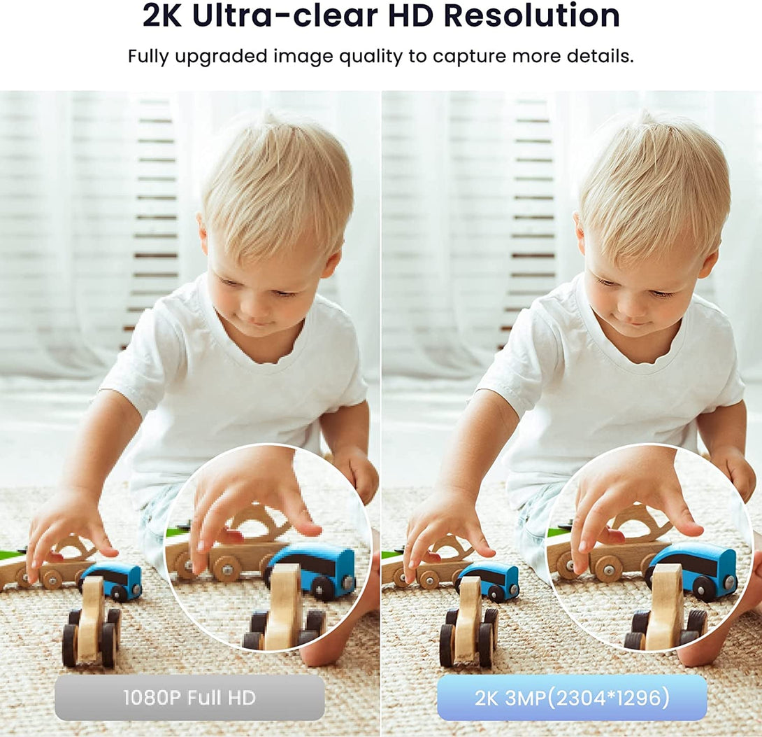 Wifi Camera 2K, Galayou Indoor Home Security Cameras for Baby/Elder/Dog/Pet Camera with Phone App,24/7 SD Card Storage,Works with Alexa & Google Home G7
