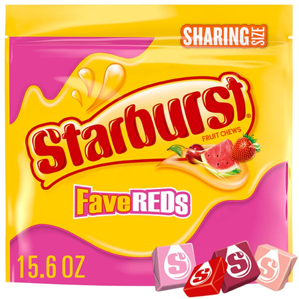 STARBURST Favereds Fruit Chews Chewy Candy, Sharing Size, 15.6 Oz Bag