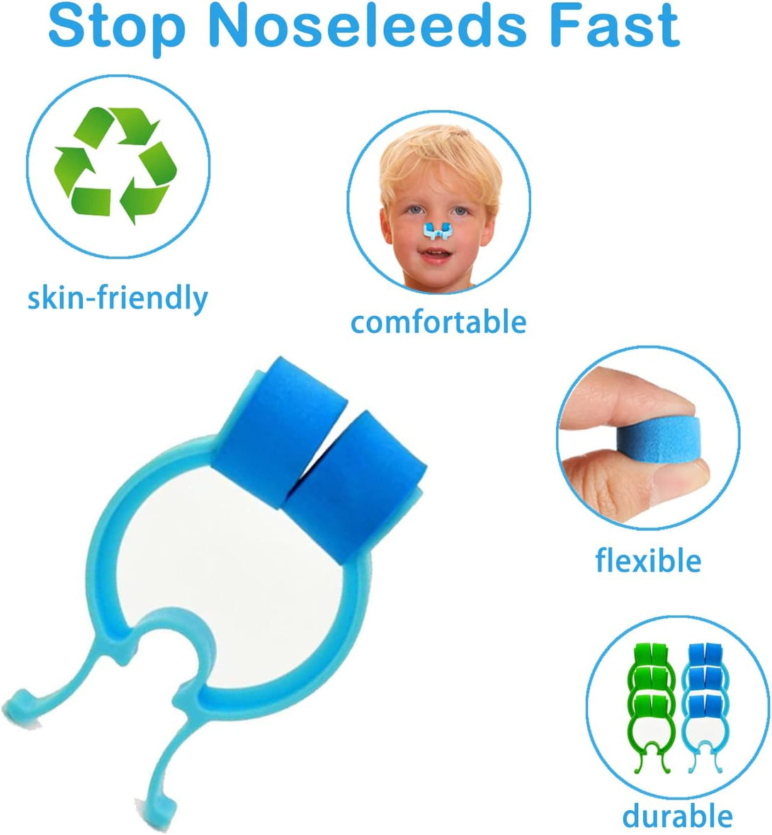 Stop Nosebleeds Epistaxis Clip Nose Bleed Stopper Nasal Clip Treatment,Pack of 6