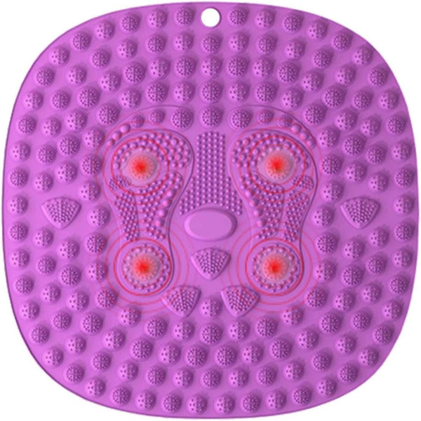 Foot Massage Mat, Foot Reflexology Pad with Magnetic Therapy Acupressure Disc, Relaxation Massage Mat Feet Massage Pad, anti Fatigue Walk Stone Acupoint Mat Particle Portable Massage Tool for Walking