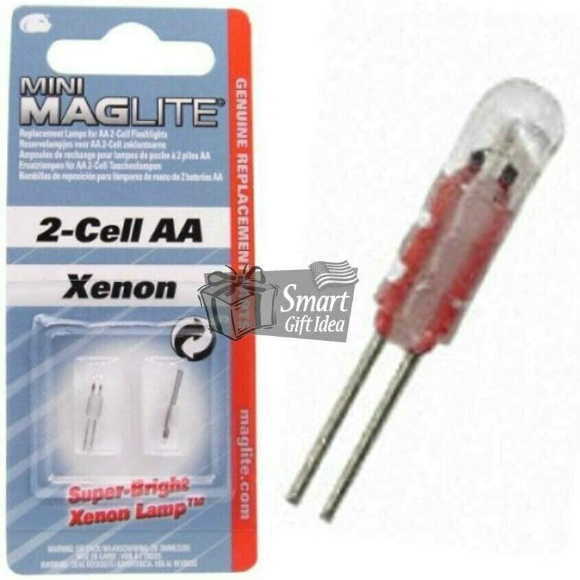 Maglite Replacement Lamps for 2-Cell AA Mini Flashlight, 2-Pack