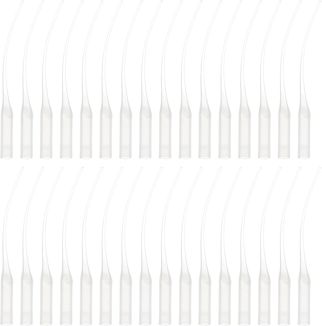 PH Pandahall Glue Tips, 100Pcs Plastic Glue Micro-Tips Glue Extender Precision Applicator for Arts Crafts Hobby Projects Guitar Fret Slot, White