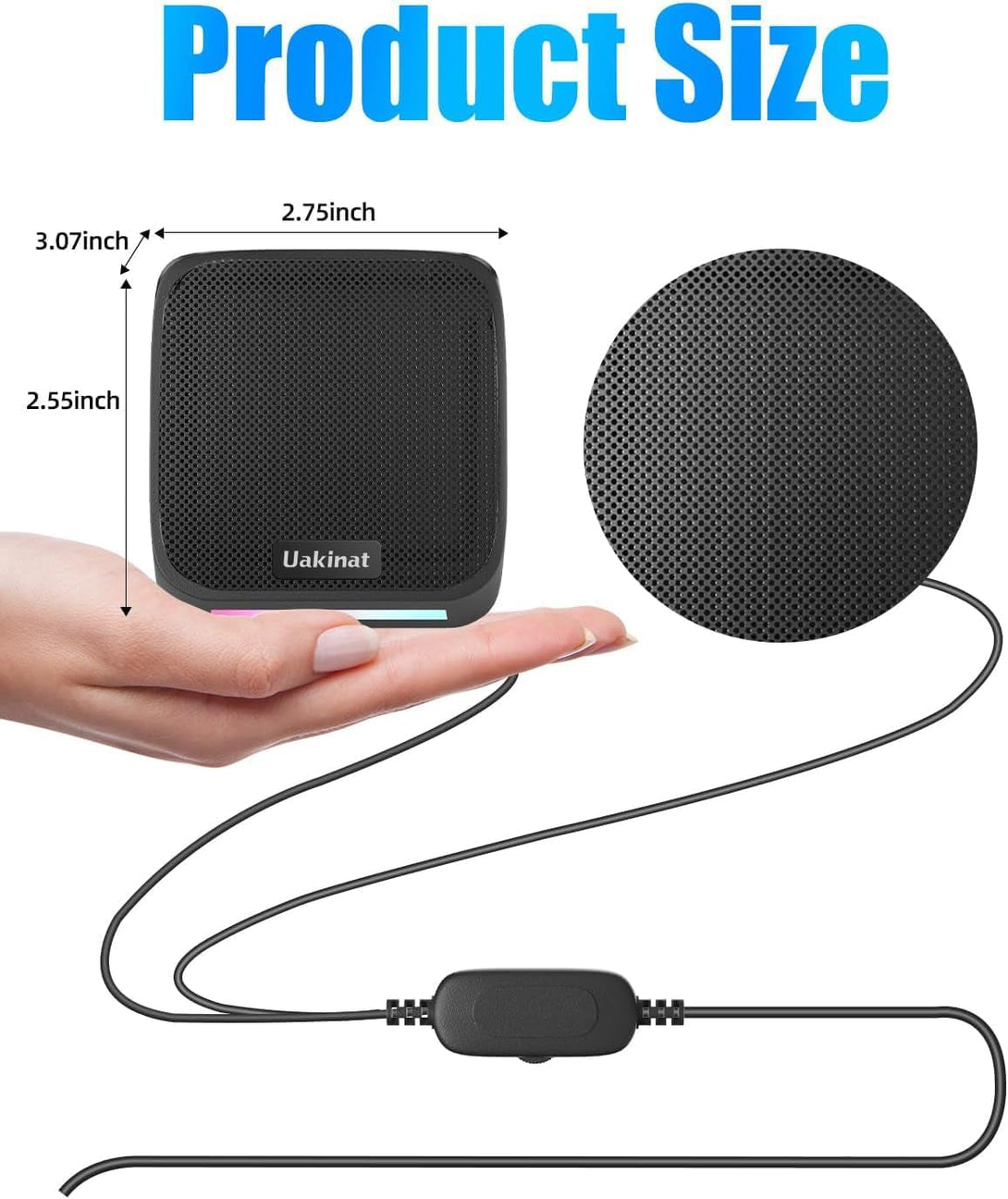 Computer Speakers,Computer Speakers for Desktop Pc,Desktop Speakers,Small Computer Speakers USB Powered 3.5Mm Aux Speaker for Pc,Laptop,Tablet,Phone, Black