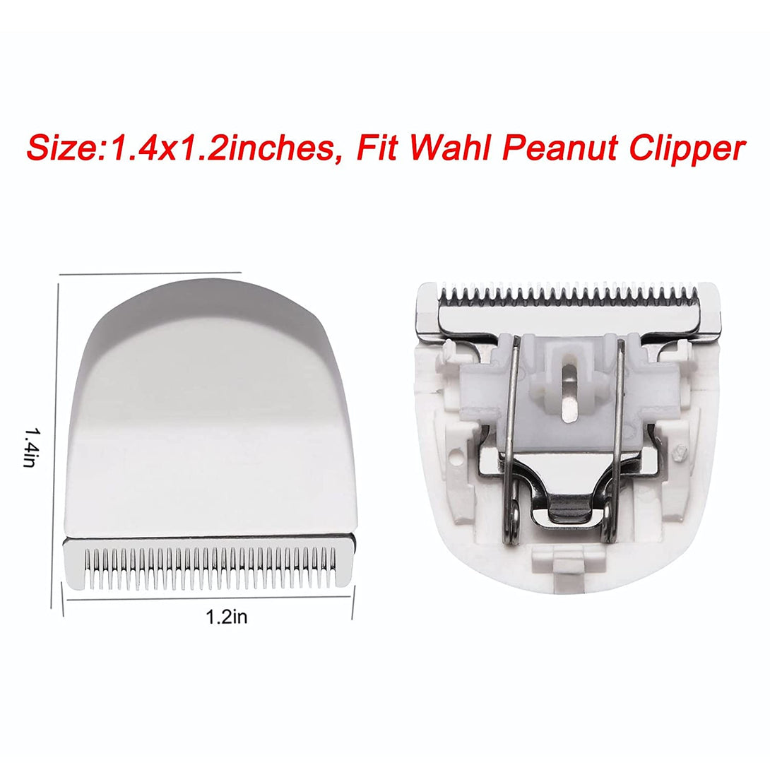 Audoc 2PCS White Professional Peanut Clippers/Trimmers Snap on Replacement Blades #2068-300-Fits Compatible with Peanut Hair Clipper