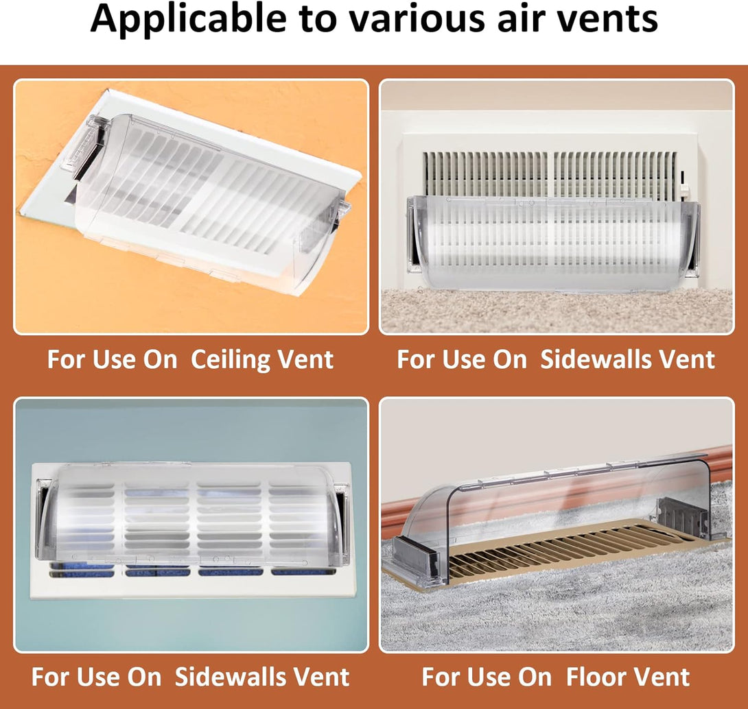 2 Pack Air & Heat Deflector for Vents, Sidewalls and Ceiling Registers, Adjustable from 8.5" to 15"