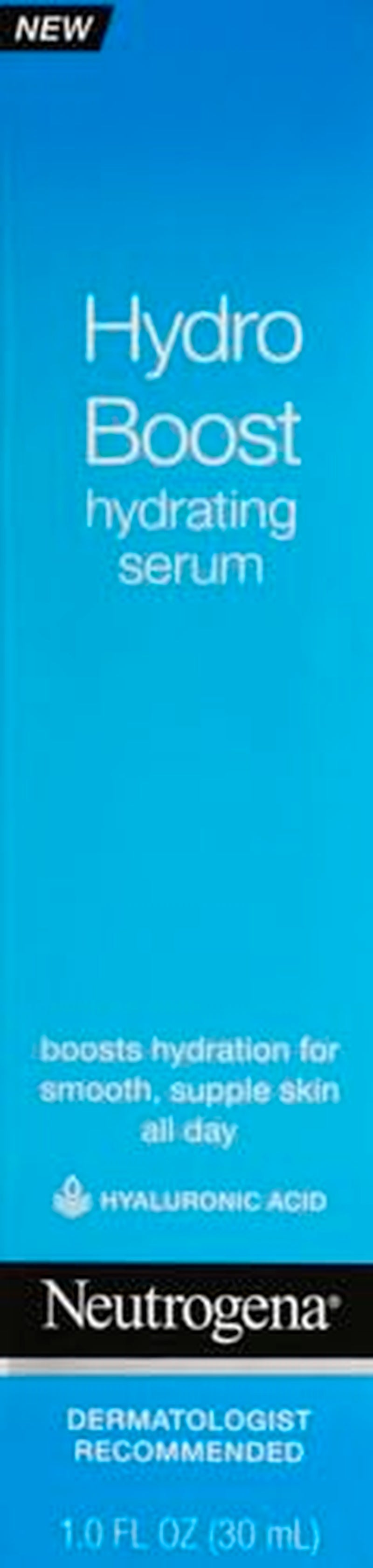 Neutrogena Hydro Boost Hydrating Hyaluronic Acid Serum, Oil-Free and Non-Comedogenic Face Serum Formula for Glowing Complexion, Oil-Free & Non-Comedogenic, 1 Fl. Oz