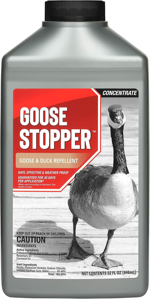 Goose Stopper, Liquid Animal Stopper Repellent, All Natural, Effective All Year Round, Safe for People and Pets, No Harsh Chemicals, Ready to Use, Goose Repellent - 32. Oz