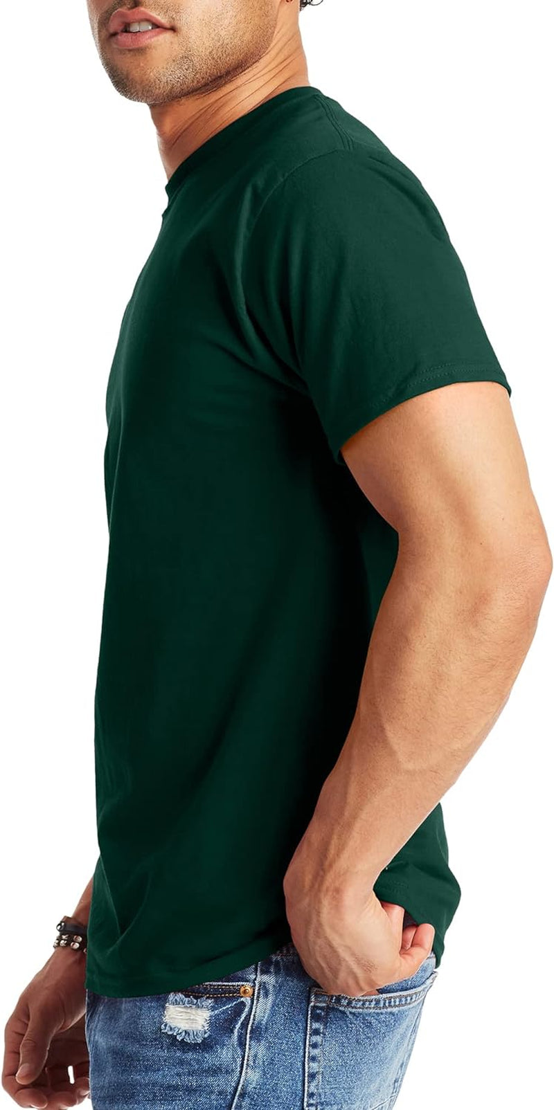 Hanes Men'S T-Shirt, Beefy-T Heavyweight Cotton Crewneck Tee, 1 or 2 Pack, Available in Tall Sizes