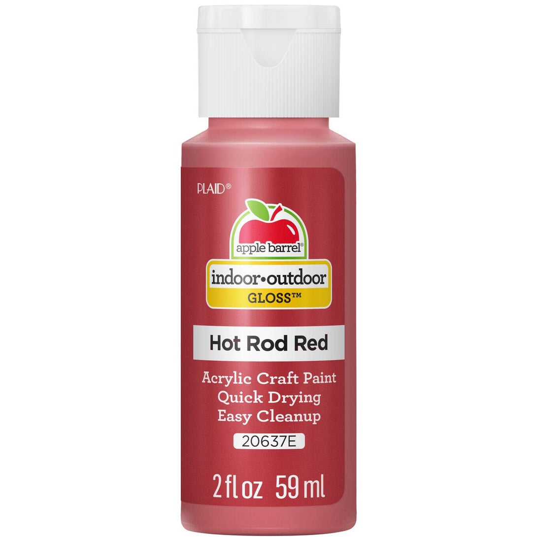 Apple Barrel Gloss Acrylic Paint in Assorted Colors (2-Ounce), 20637 Hot Rod Red