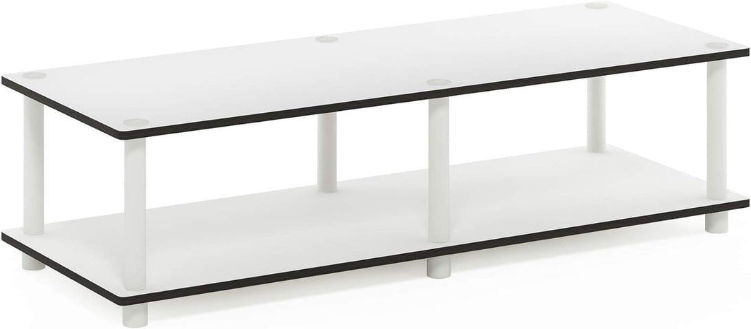 Furinno Just No Tools Wide TV Stand, White