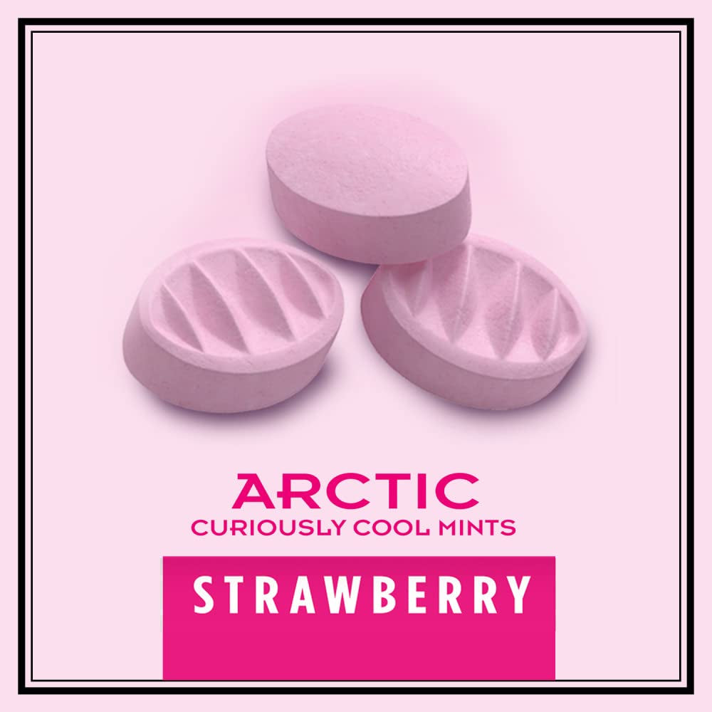 ALTOIDS Arctic Strawberry Breath Mints Hard Candy Bulk, 1.2 Oz Tin (Pack of 8)